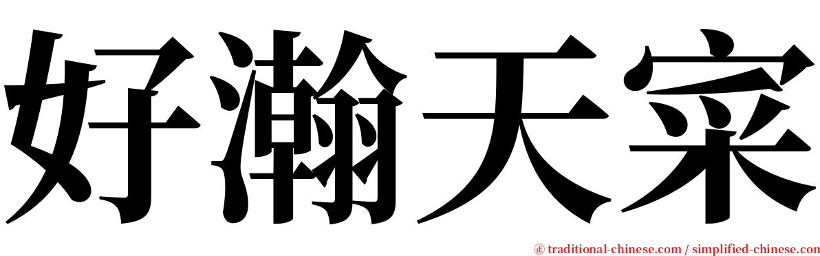 好瀚天寀 serif font
