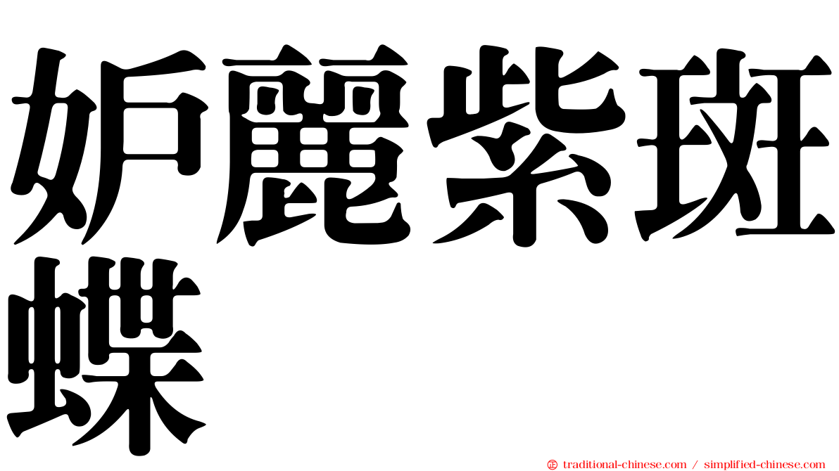 妒麗紫斑蝶