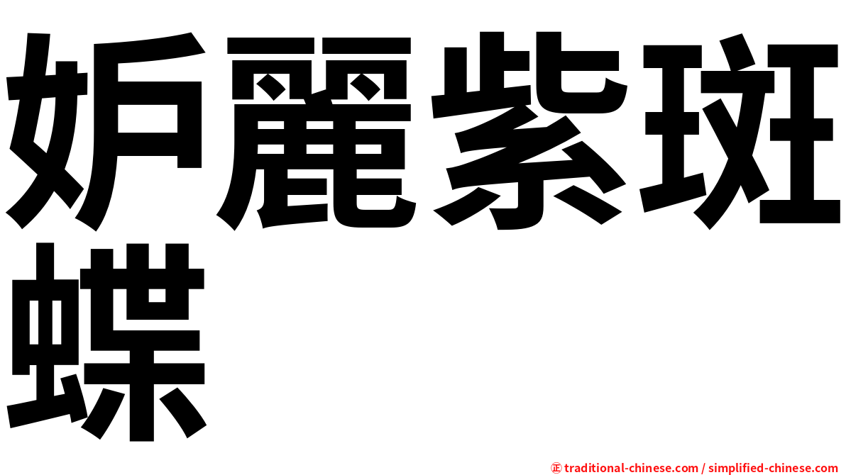 妒麗紫斑蝶