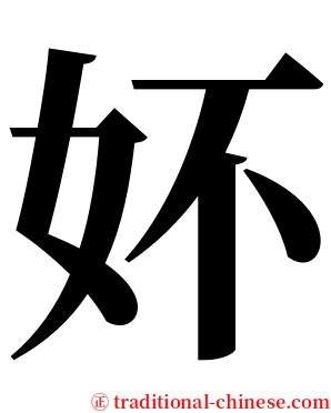 妚 serif font