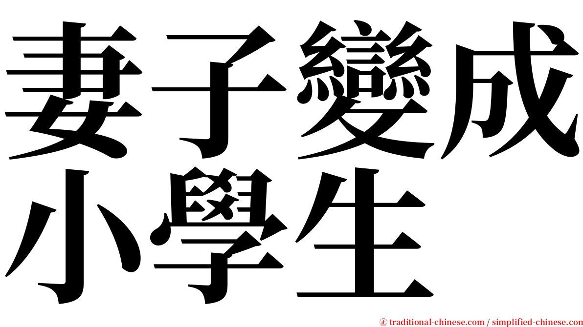 妻子變成小學生 serif font