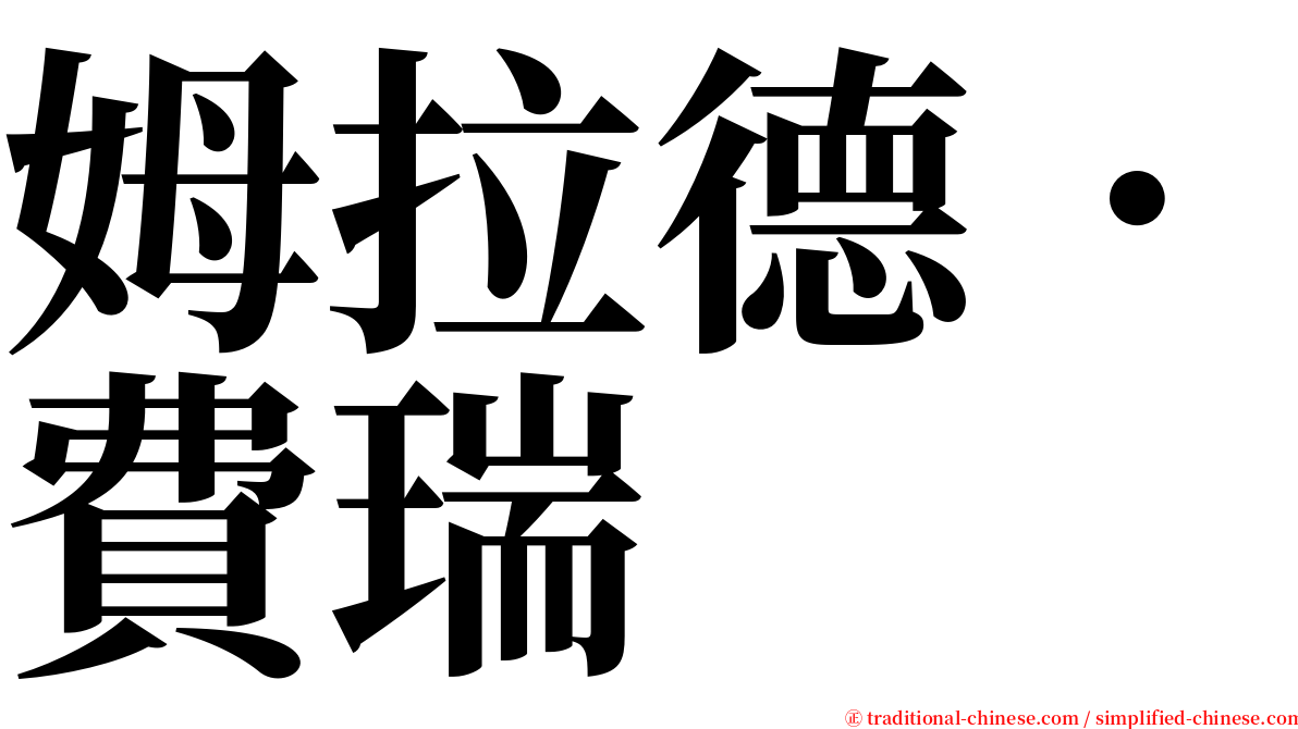 姆拉德．費瑞 serif font