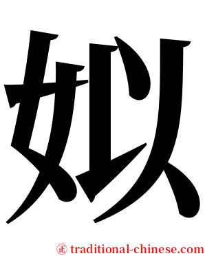 姒 serif font