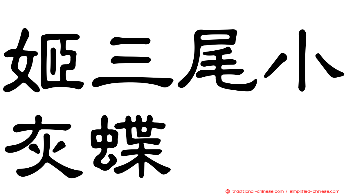 姬三尾小灰蝶