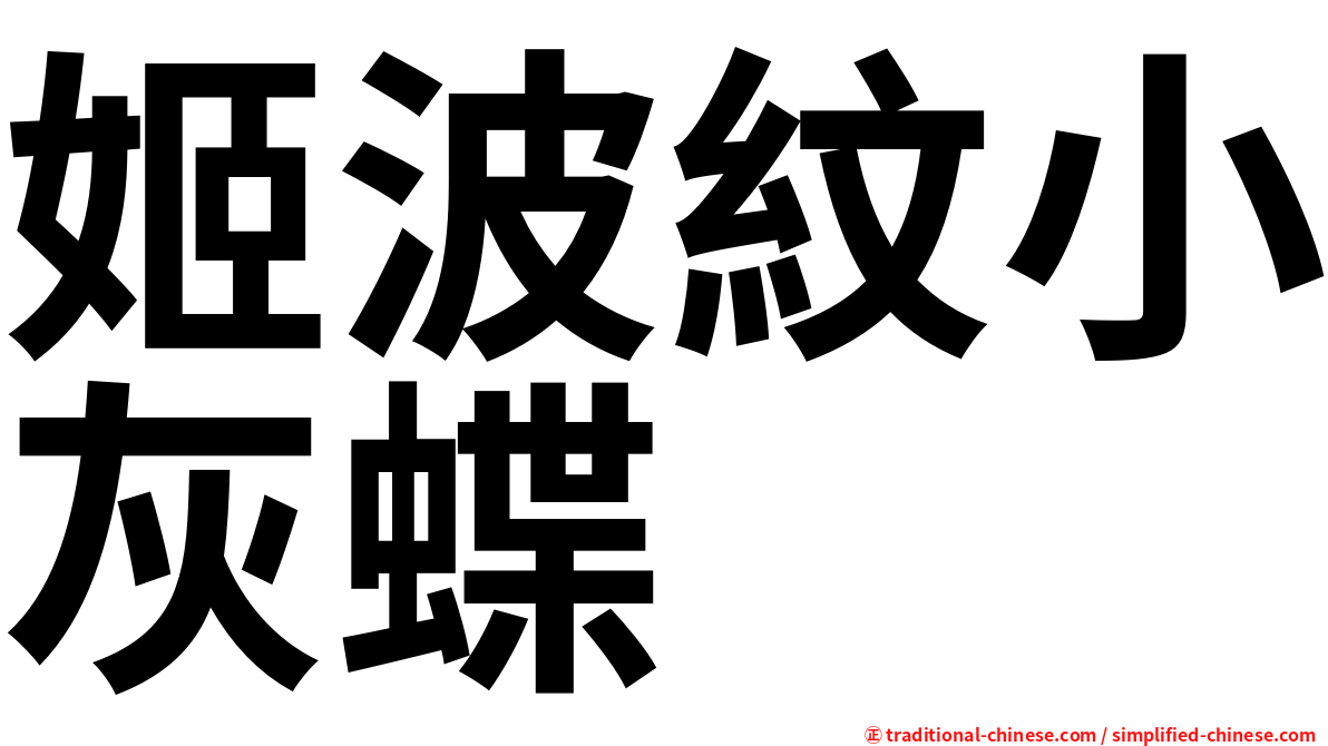 姬波紋小灰蝶