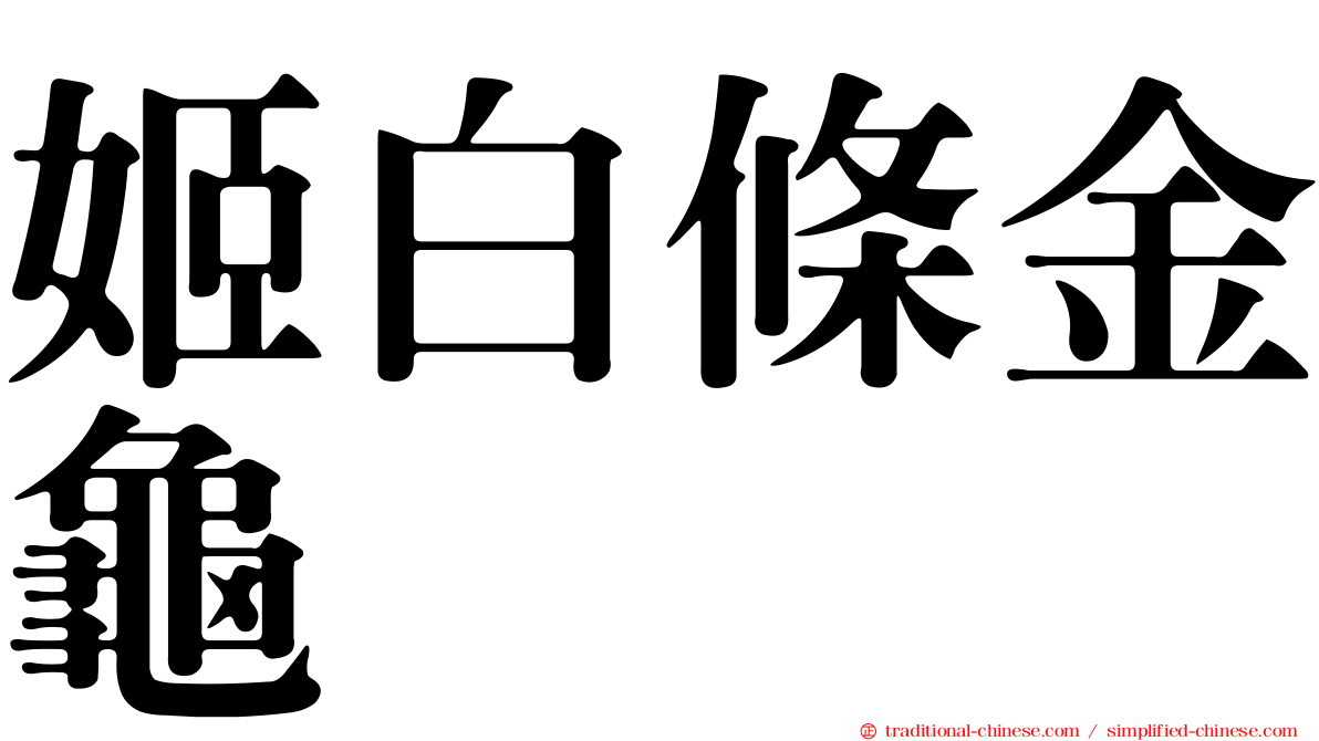 姬白條金龜