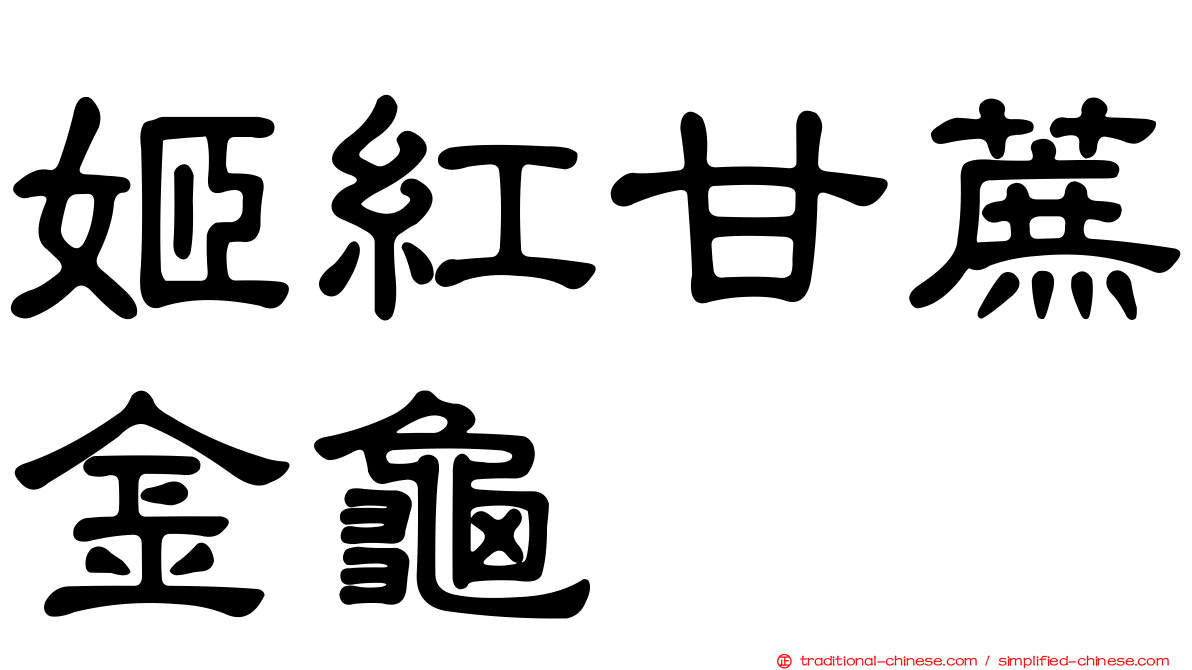 姬紅甘蔗金龜