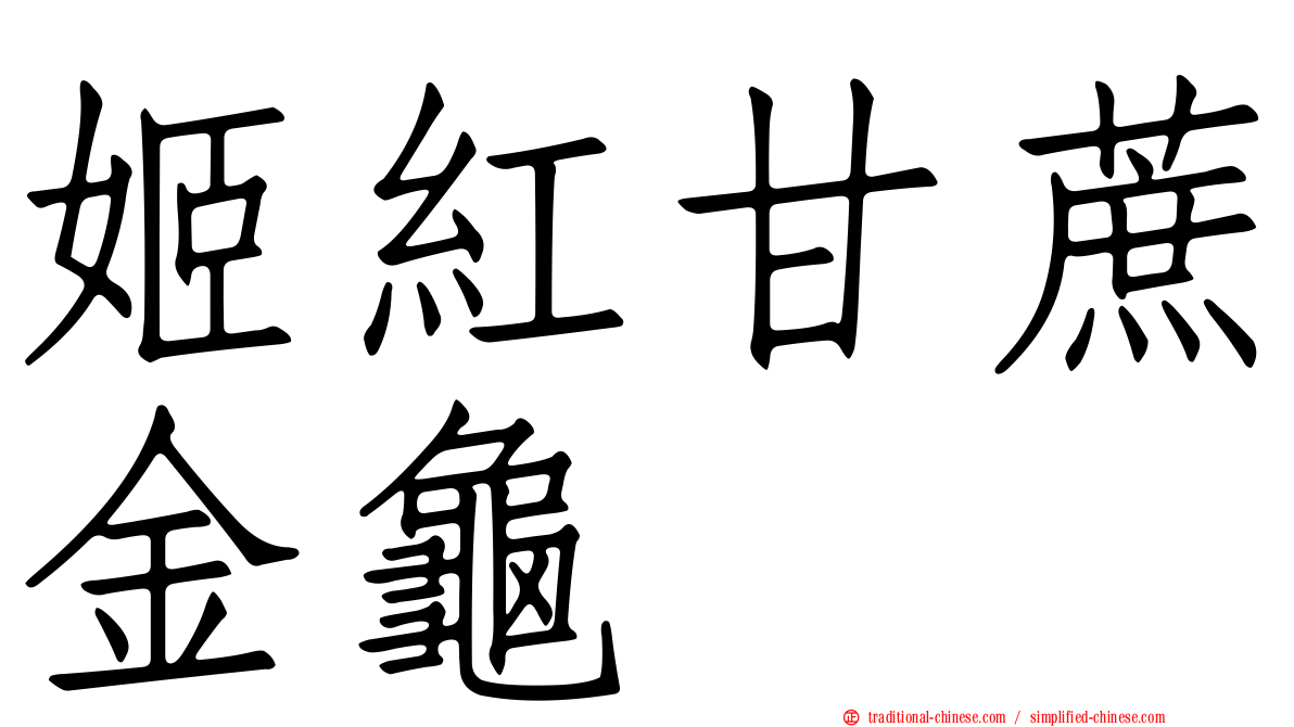 姬紅甘蔗金龜