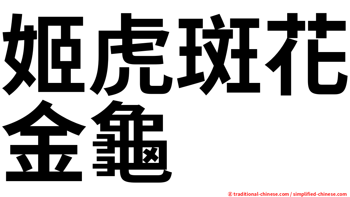 姬虎斑花金龜