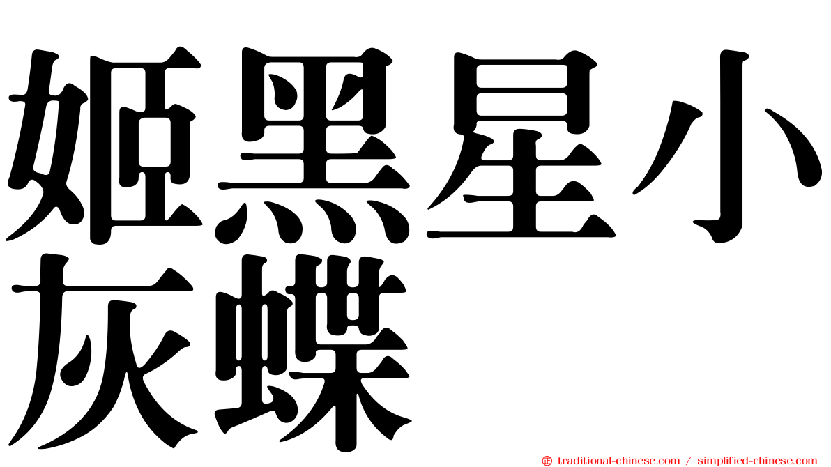 姬黑星小灰蝶