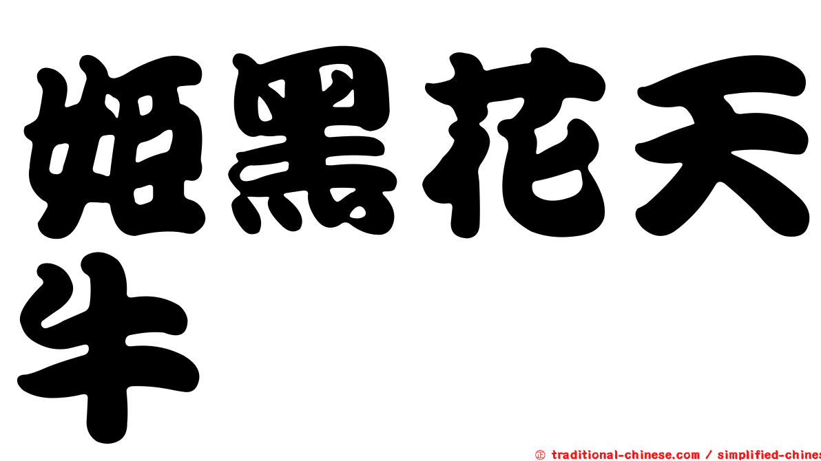 姬黑花天牛