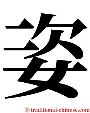 姿 serif font