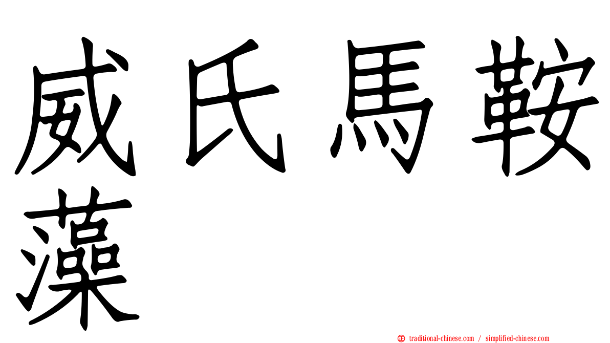 威氏馬鞍藻