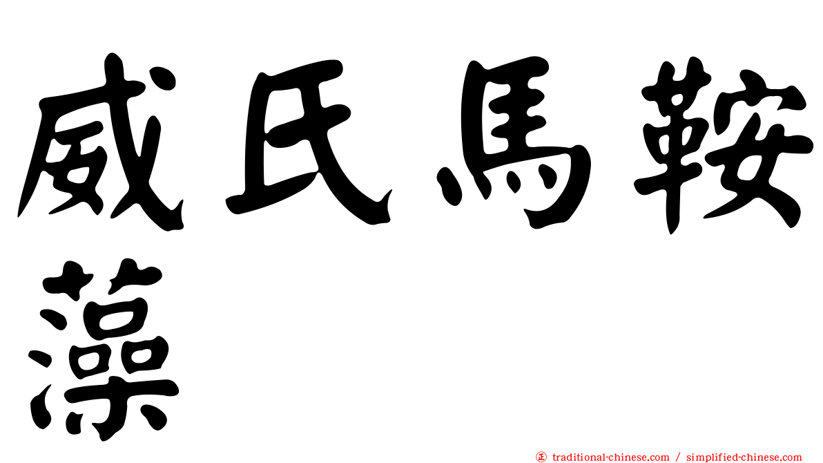 威氏馬鞍藻