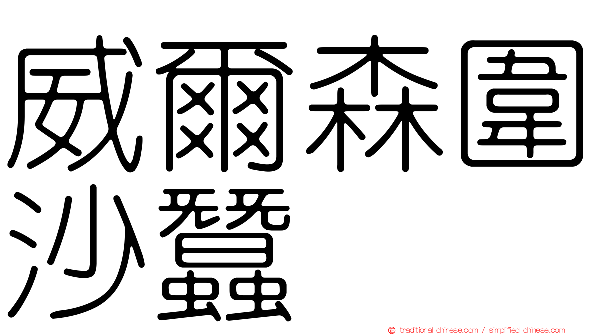 威爾森圍沙蠶