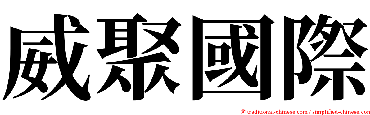 威聚國際 serif font