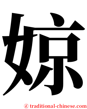 婛 serif font