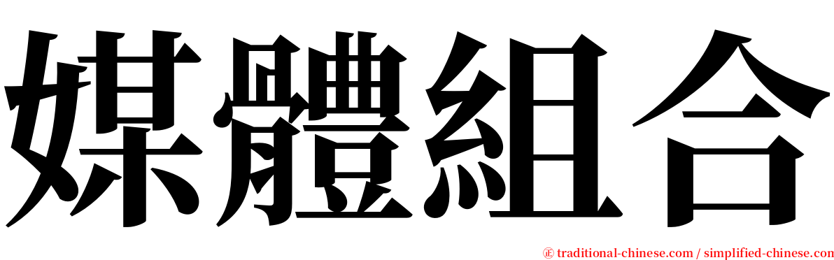 媒體組合 serif font