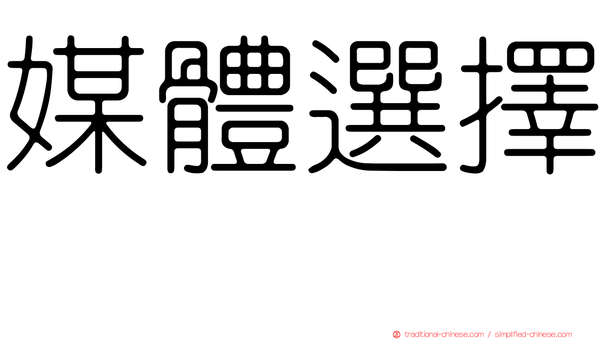 媒體選擇