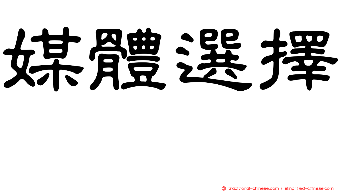 媒體選擇