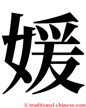 媛 serif font