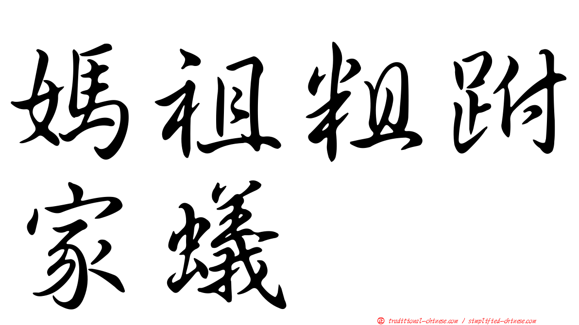 媽祖粗跗家蟻