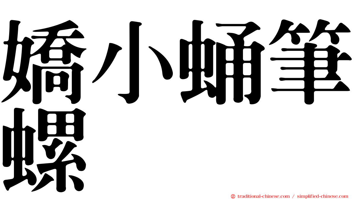嬌小蛹筆螺