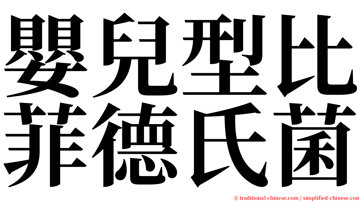 嬰兒型比菲德氏菌 serif font