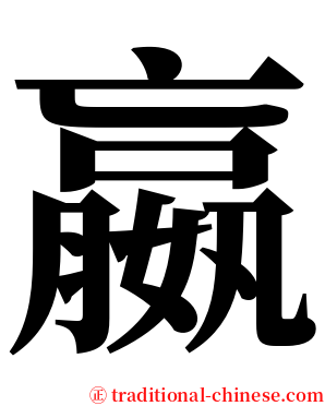 嬴 serif font