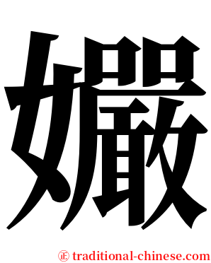 孍 serif font