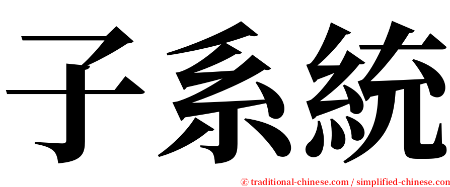 子系統 serif font