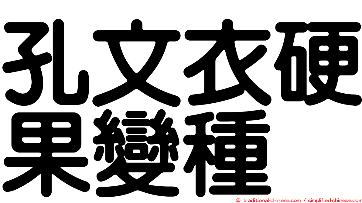 孔文衣硬果變種