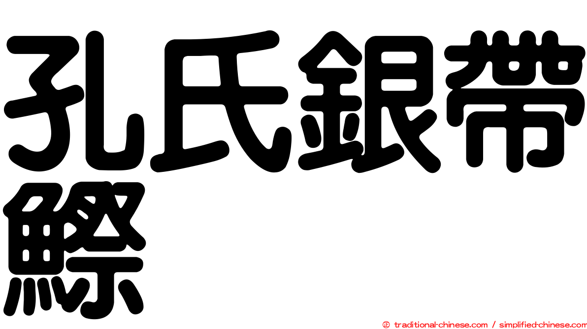 孔氏銀帶鰶