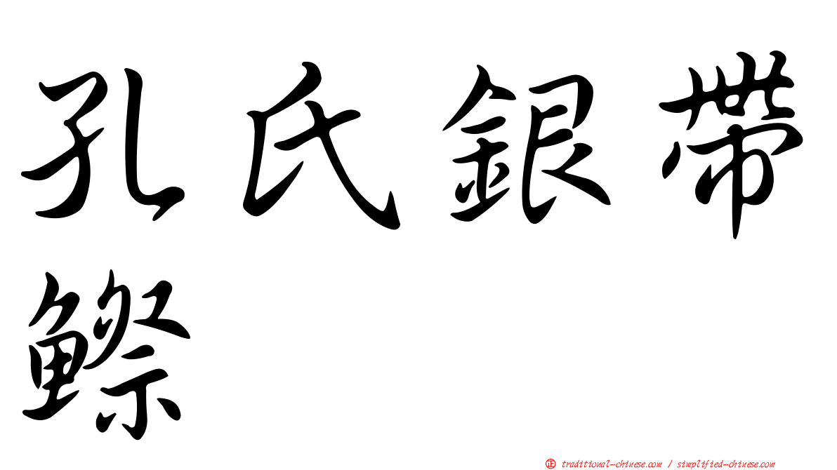 孔氏銀帶鰶