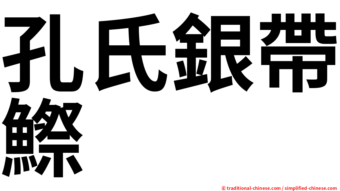 孔氏銀帶鰶