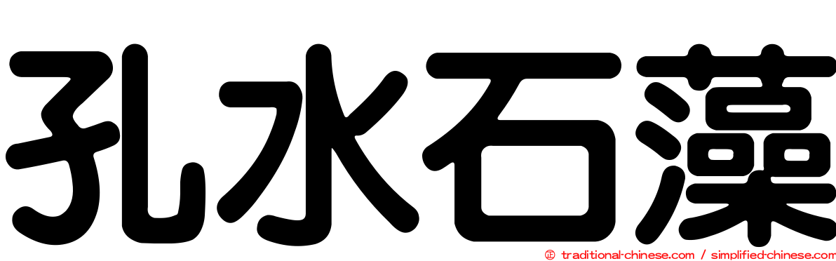 孔水石藻