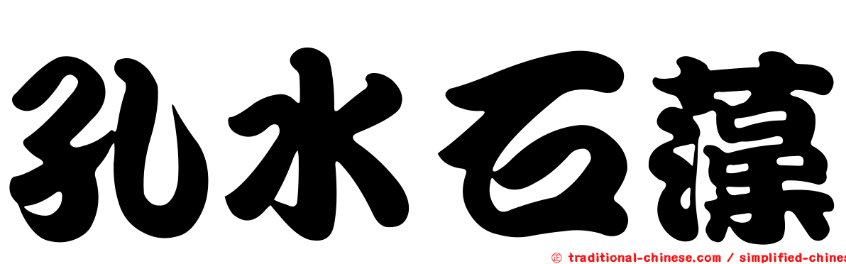 孔水石藻