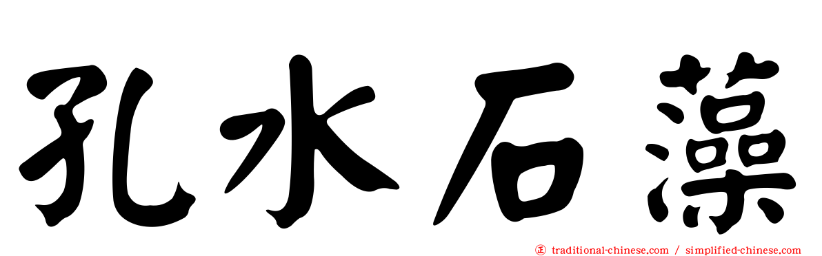 孔水石藻