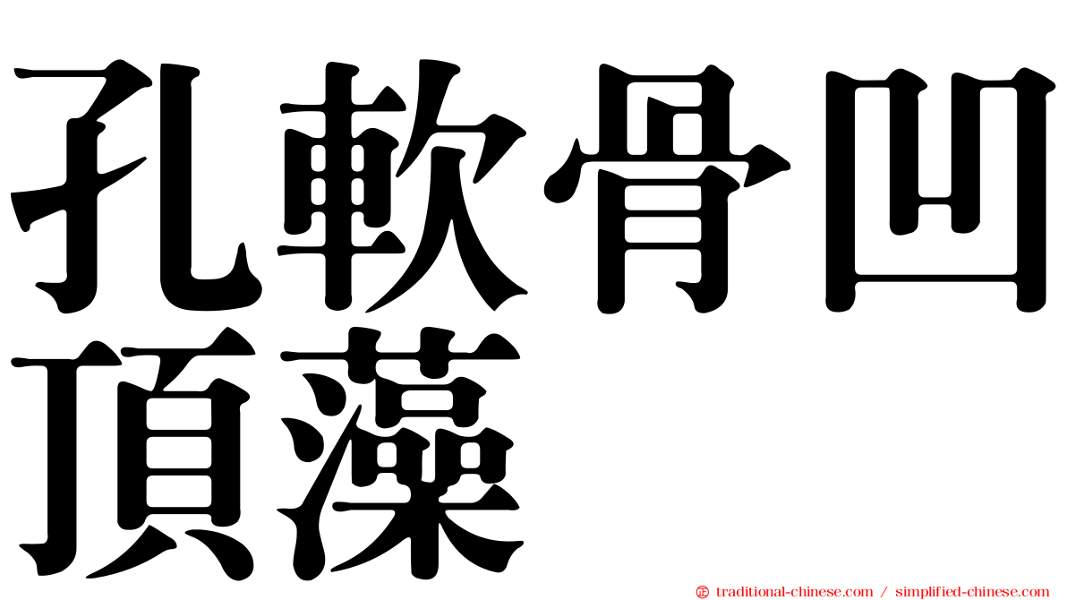 孔軟骨凹頂藻