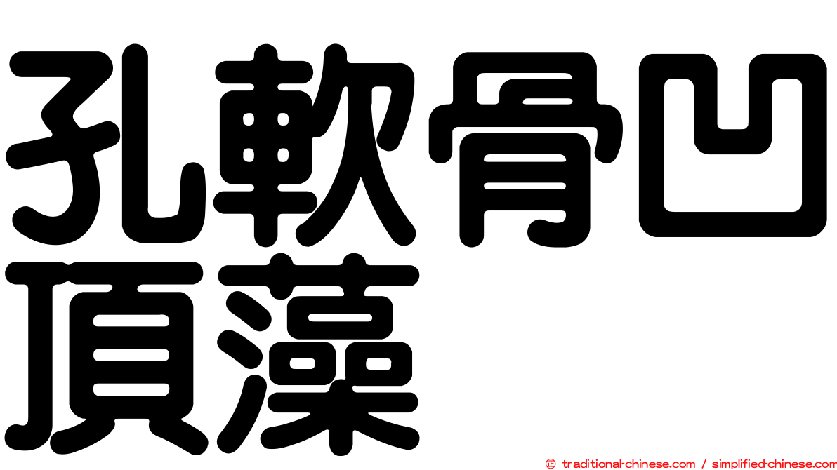 孔軟骨凹頂藻