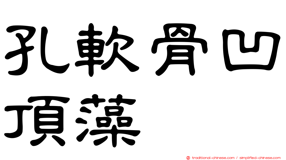 孔軟骨凹頂藻