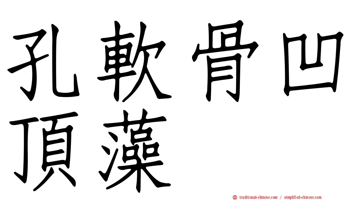 孔軟骨凹頂藻