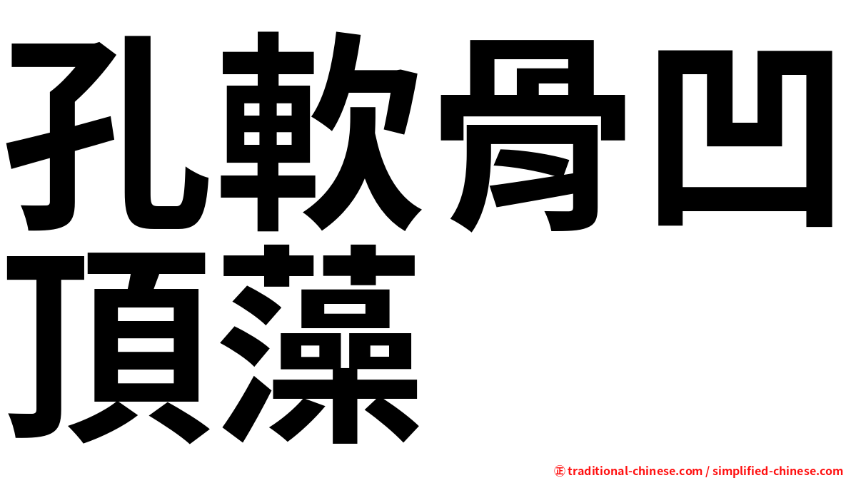 孔軟骨凹頂藻