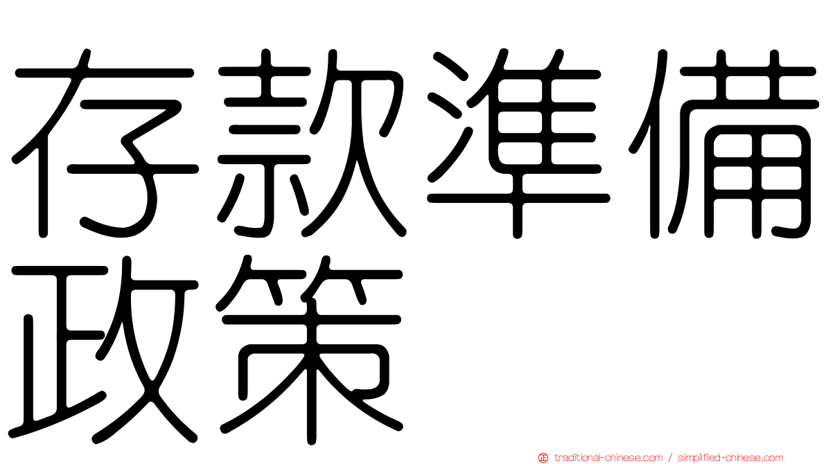 存款準備政策