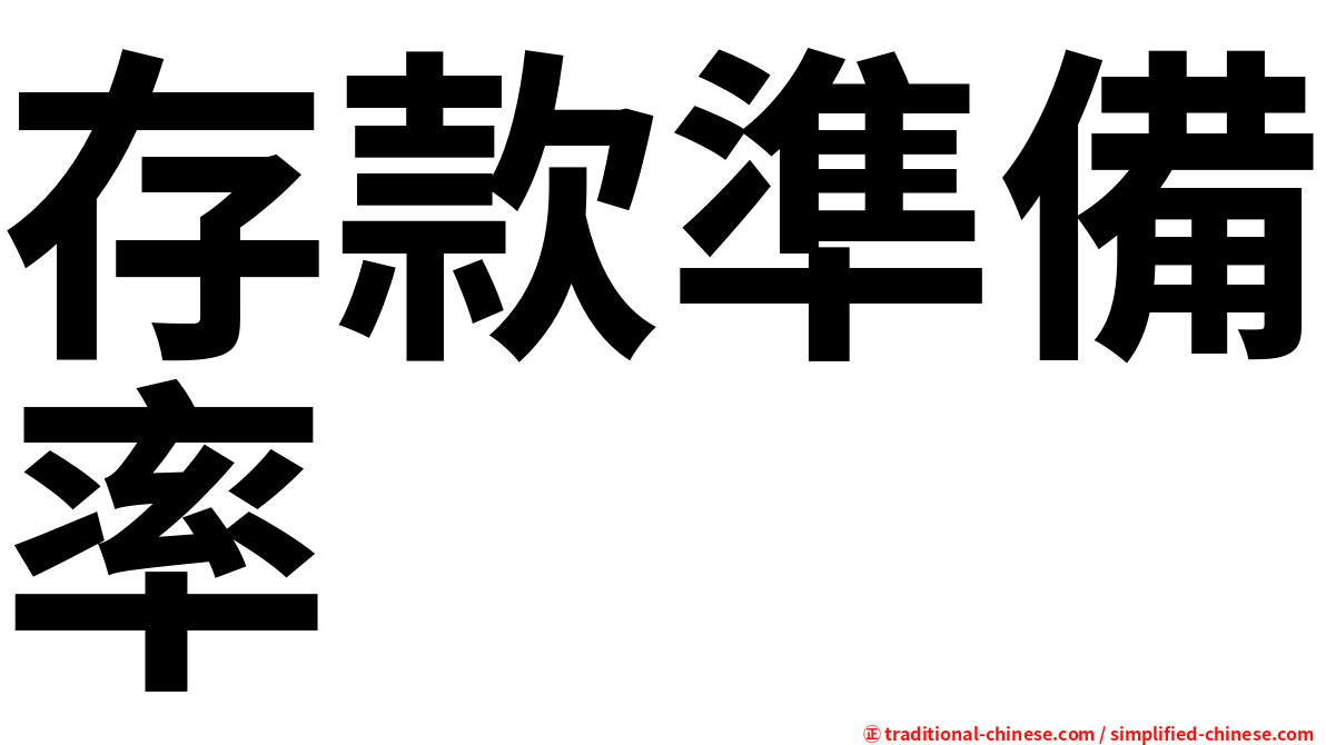 存款準備率