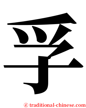 孚 serif font