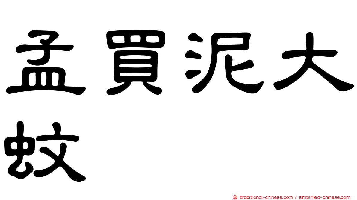 孟買泥大蚊