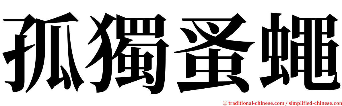 孤獨蚤蠅 serif font