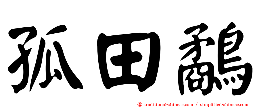 孤田鷸