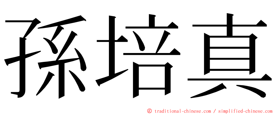 孫培真 ming font